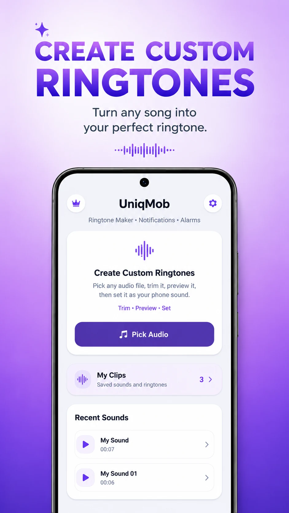 Ringtone Maker home screen