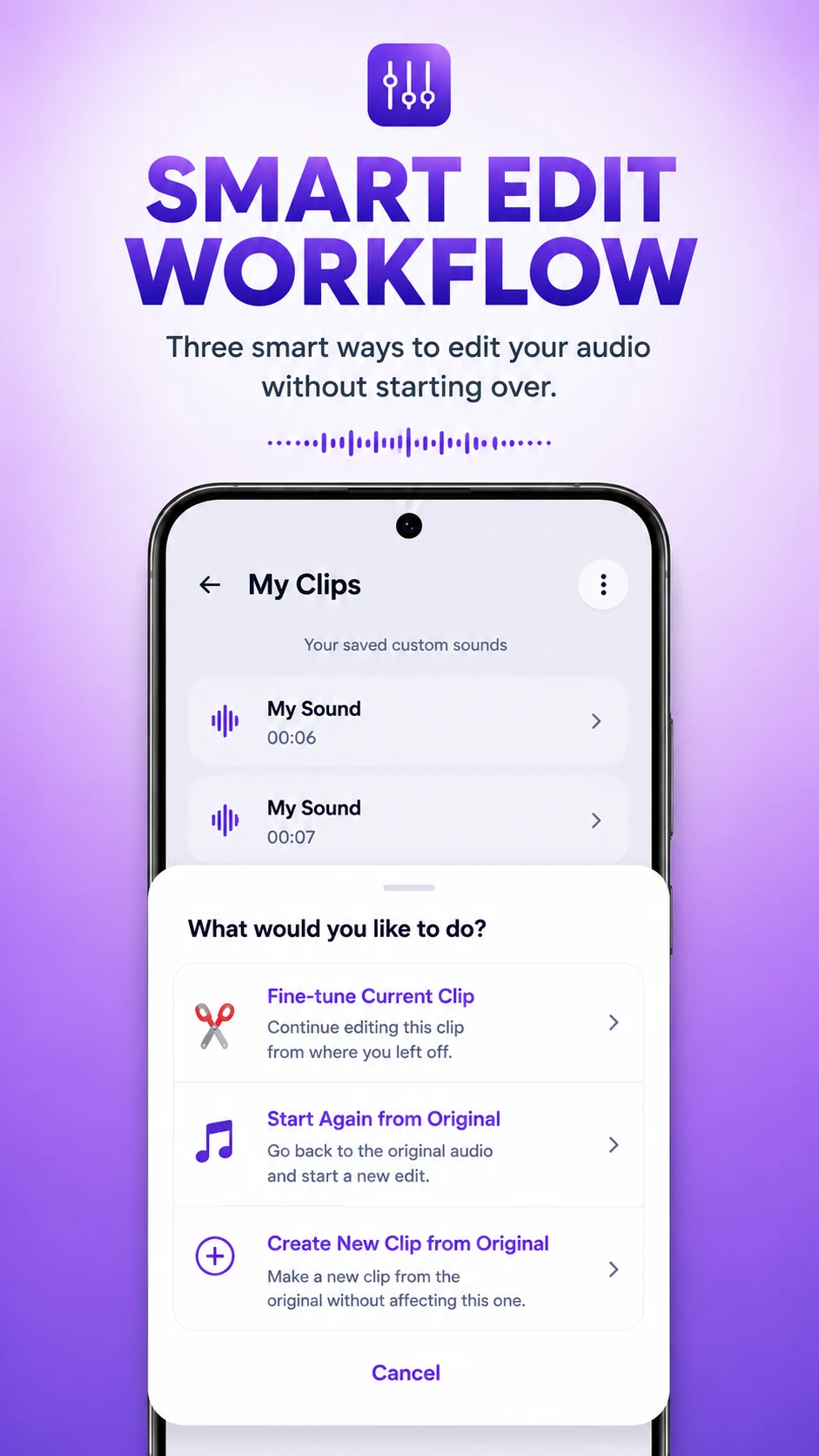 Smart edit workflow