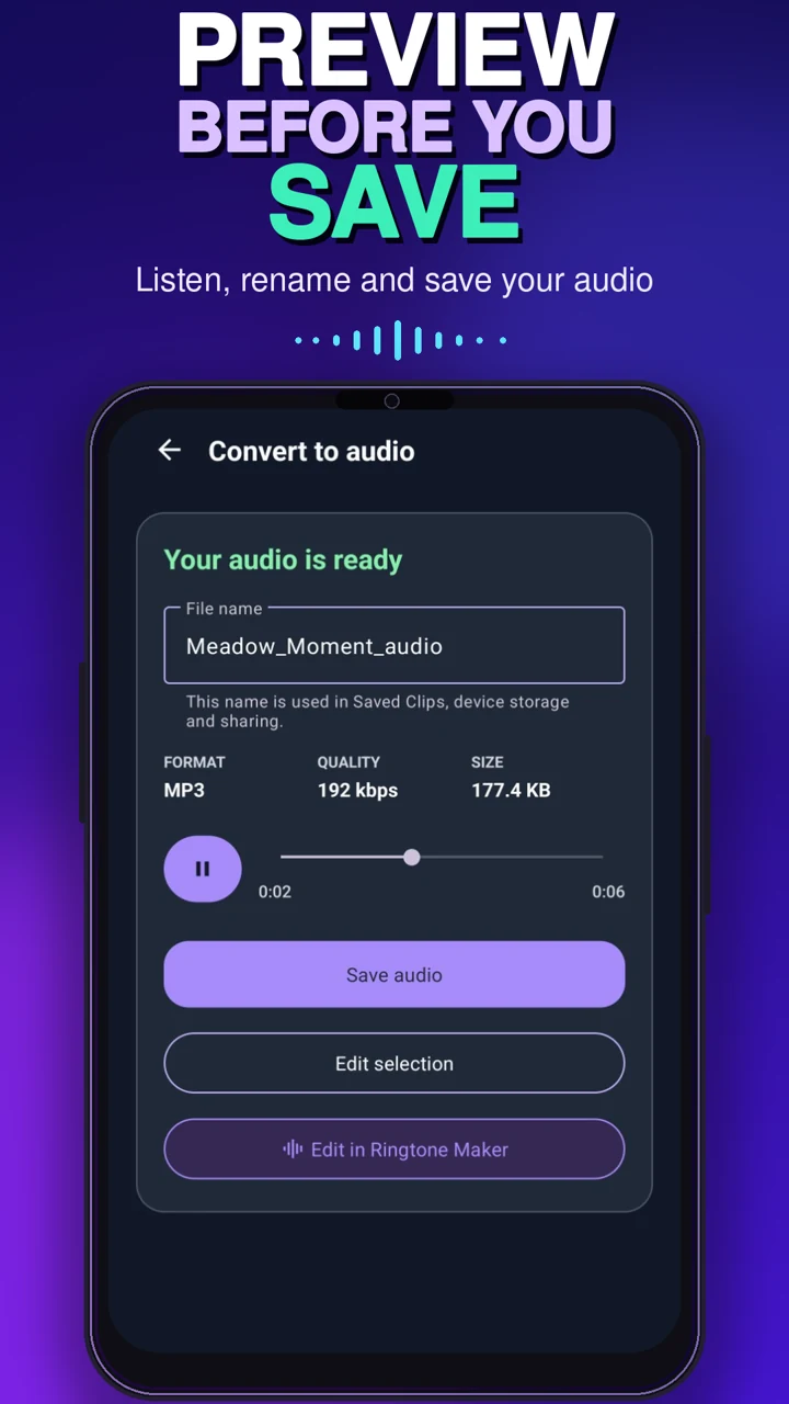 Preview before you save
